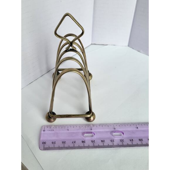 Hallmarked Antique Silver English Toast Mail Holder - Picture 5 of 8